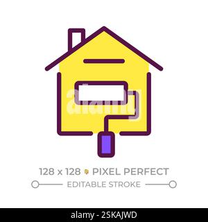 Home improvement pixel perfect RGB color icon Stock Vector