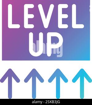 Level up Vector Icon Design Illustration Stock Vector