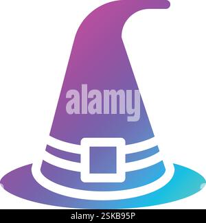 Witch hat Vector Icon Design Illustration Stock Vector