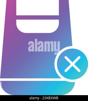 No plastic bag Vector Icon Design Illustration Stock Vector