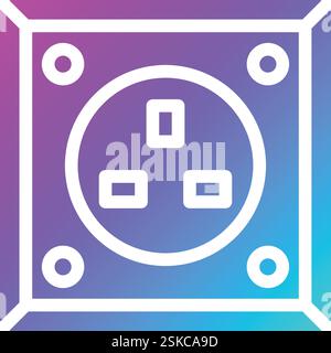 Power socket Vector Icon Design Illustration Stock Vector