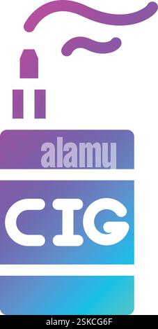 Electronic cigarette Vector Icon Design Illustration Stock Vector