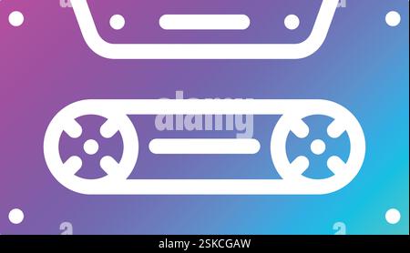 Cassette Vector Icon Design Illustration Stock Vector
