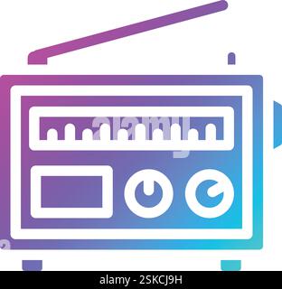 Radio Vector Icon Design Illustration Stock Vector