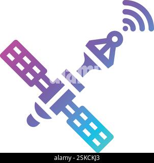 Satellite Vector Icon Design Illustration Stock Vector