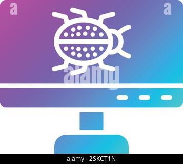 Cyber Attack Vector Icon Design Illustration Stock Vector