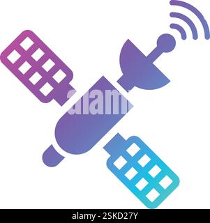 Satellite Vector Icon Design Illustration Stock Vector