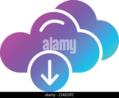 Cloud Download Vector Icon Design Illustration Stock Vector