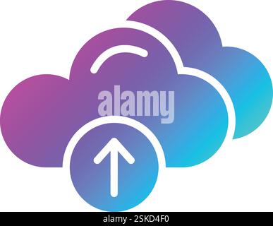 Cloud Upload Vector Icon Design Illustration Stock Vector