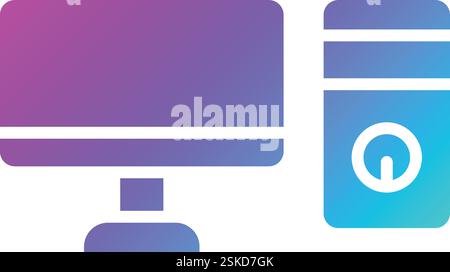 Pc Vector Icon Design Illustration Stock Vector