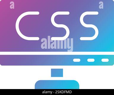 Css Vector Icon Design Illustration Stock Vector