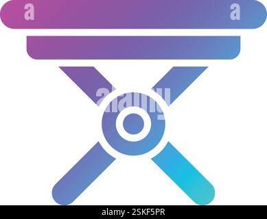 Folding Table Vector Icon Design Illustration Stock Vector