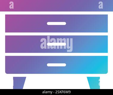 Nightstand Vector Icon Design Illustration Stock Vector