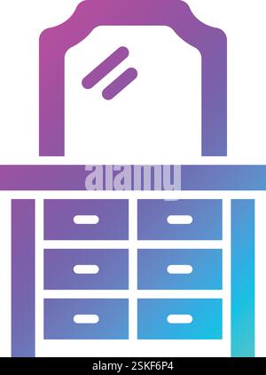 Dressing Table Vector Icon Design Illustration Stock Vector