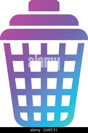 Laundry Basket Vector Icon Design Illustration Stock Vector