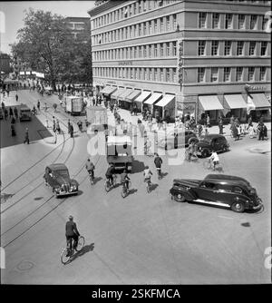 --- Zürich Strassenkreuzung Sihlporte, 1946#Zurich crossroads Sihlporte 1946- RDB BY DUKAS Stock Photo