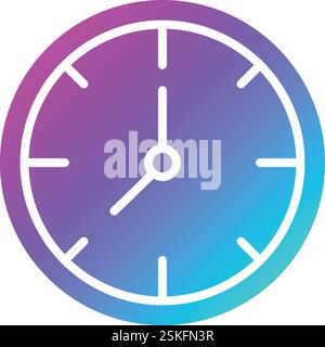 Wall Clock Vector Icon Design Illustration Stock Vector