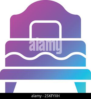 Single Bed Vector Icon Design Illustration Stock Vector