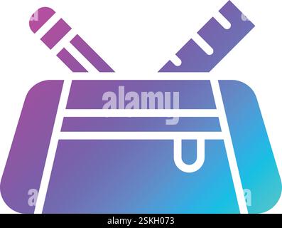 Pencil Case Vector Icon Design Illustration Stock Vector