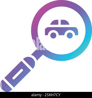 Car services search Vector Icon Design Illustration Stock Vector