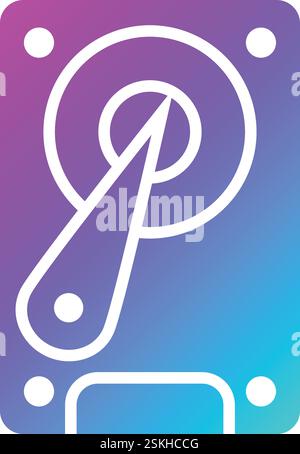 Hard Disk Vector Icon Design Illustration Stock Vector