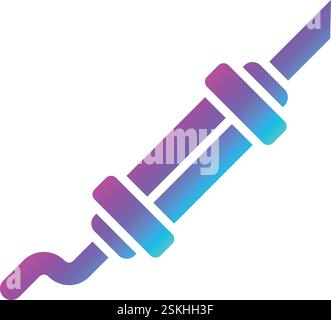 Exhaust pipe Vector Icon Design Illustration Stock Vector