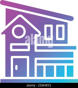 Villa Vector Icon Design Illustration Stock Vector