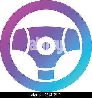 Steering wheel Vector Icon Design Illustration Stock Vector