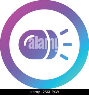 Headlight Vector Icon Design Illustration Stock Vector