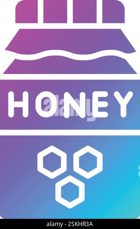 Honey Jar Vector Icon Design Illustration Stock Vector