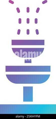 Fountain Vector Icon Design Illustration Stock Vector