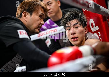 Tokyo, Japan. 24th Jan, 2025. Champion Toshiki Shimomachi receives