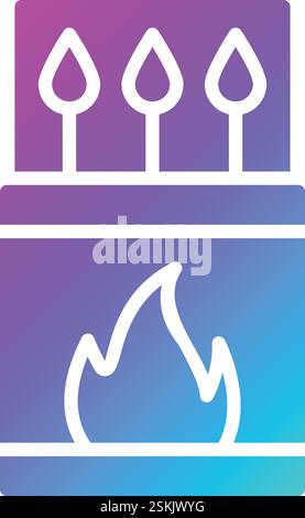 Matches Vector Icon Design Illustration Stock Vector