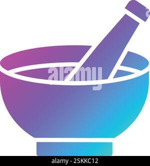 Mortar Vector Icon Design Illustration Stock Vector