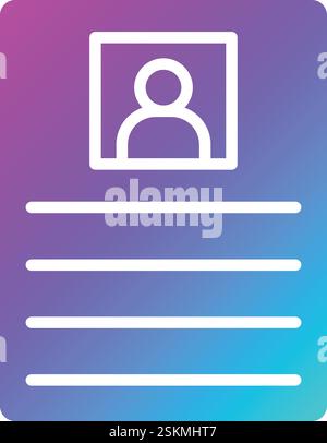 Cv Vector Icon Design Illustration Stock Vector