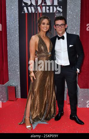 Daisy Wood-Davis and Luke Jerdy at the British Soap Awards 2018 at the Hackney Empire in London, UK on the 2nd June 2018. Stock Photo