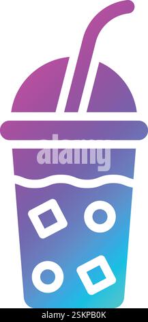 Iced Coffee Vector Icon Design Illustration Stock Vector