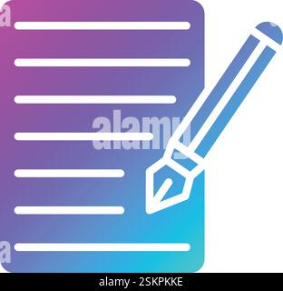 Caligraphy Vector Icon Design Illustration Stock Vector