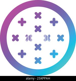 Cross Stitch Vector Icon Design Illustration Stock Vector