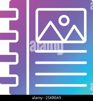 Binder Vector Icon Design Illustration Stock Vector