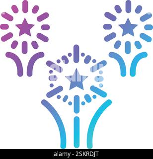 Firework Vector Icon Design Illustration Stock Vector
