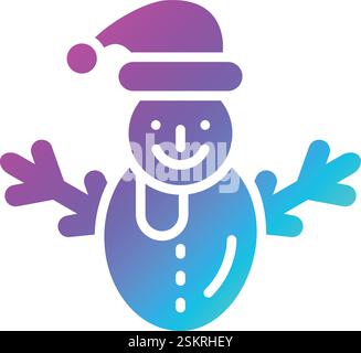 Snowman Vector Icon Design Illustration Stock Vector
