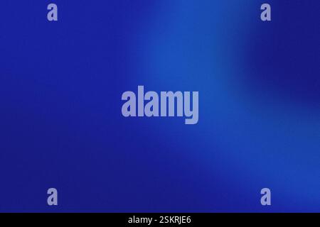 Abstract background with smooth shimmering dark blue color. Texture with noise and grain creates an effect of depth and naturalness. Gradient with omb Stock Photo