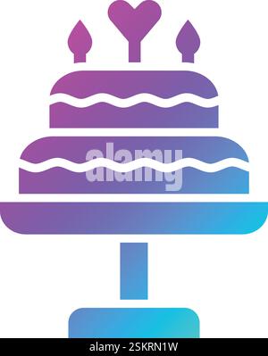 Cake Vector Icon Design Illustration Stock Vector