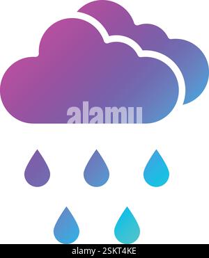 Rain Vector Icon Design Illustration Stock Vector