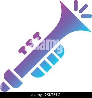 Trumpet Vector Icon Design Illustration Stock Vector