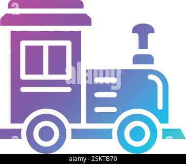 Train toy Vector Icon Design Illustration Stock Vector