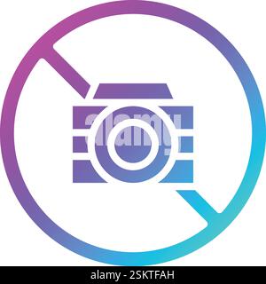 No Camera Vector Icon Design Illustration Stock Vector
