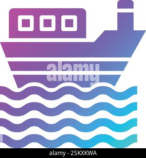 Boat Vector Icon Design Illustration Stock Vector