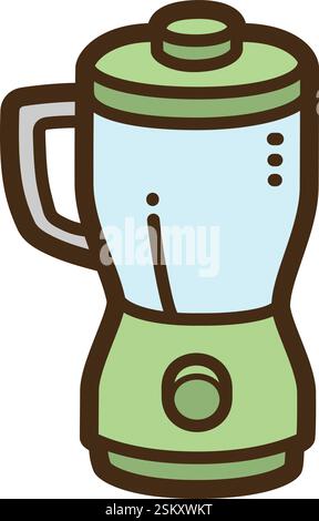 Juicer vector doodle illustration and graphic. Part of home appliance category. Stock Vector